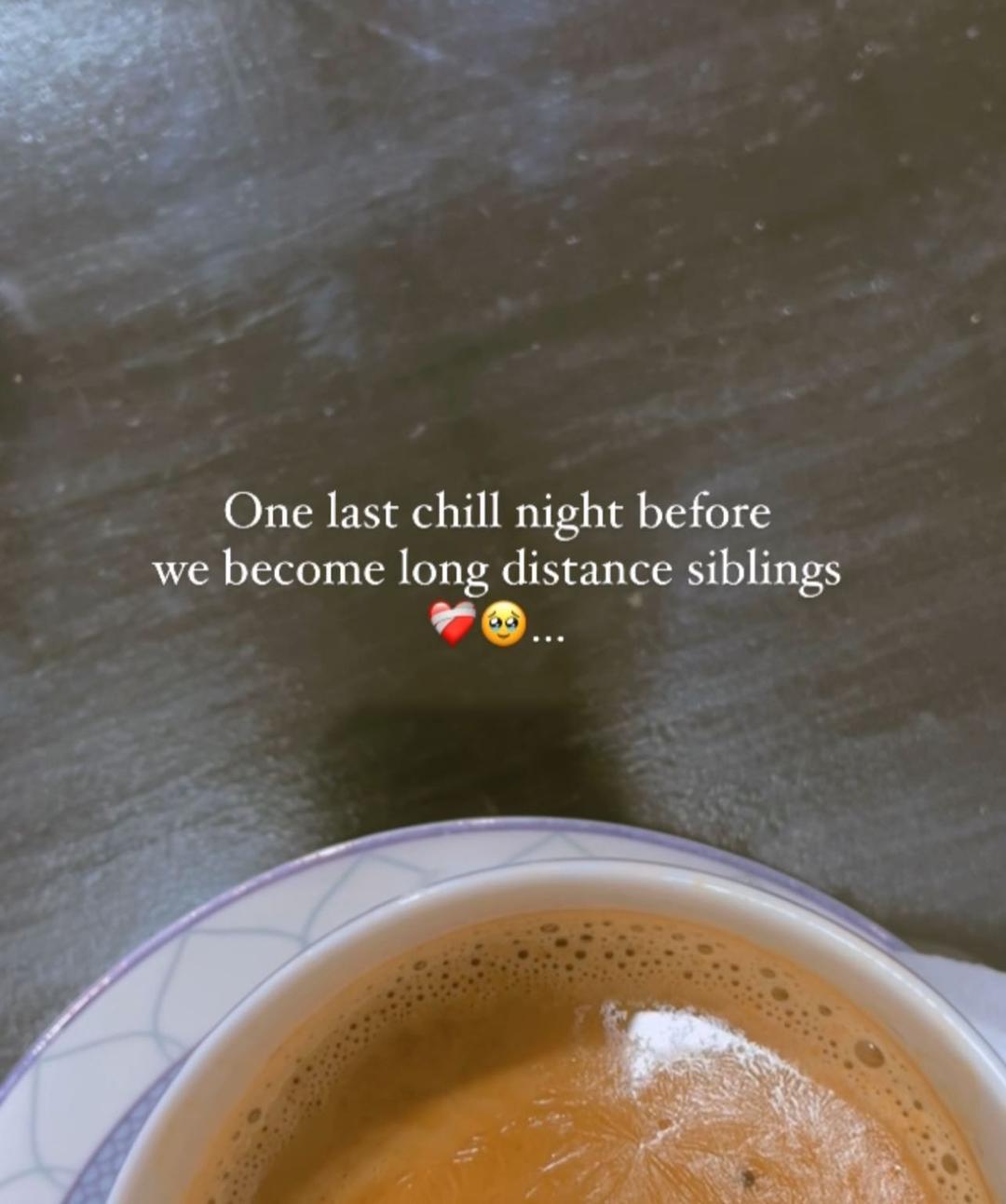 One last chill night before we become long distance siblings❤️🩹🥹